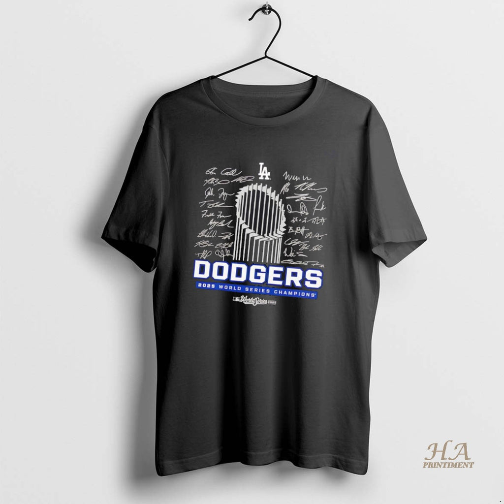 Official La Dodgers 2025 World Series Champions Signatures Trophy