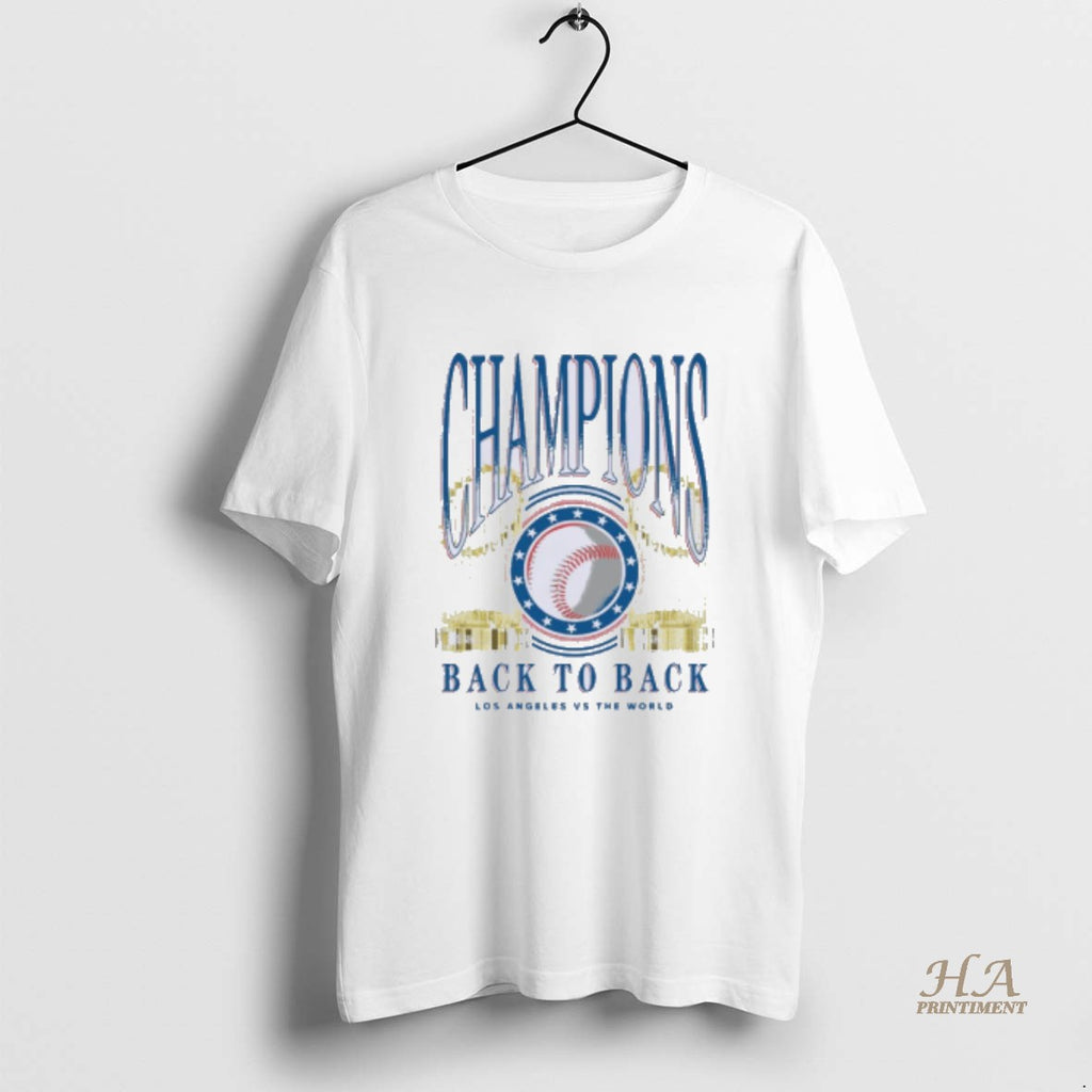 Official La Dodgers Back To Back Champions Trophies
