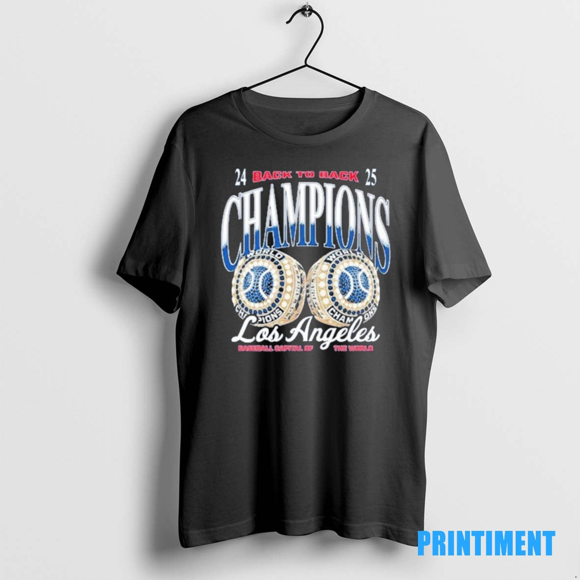 Official La Dodgers Back To Back Rings Tee Sweater