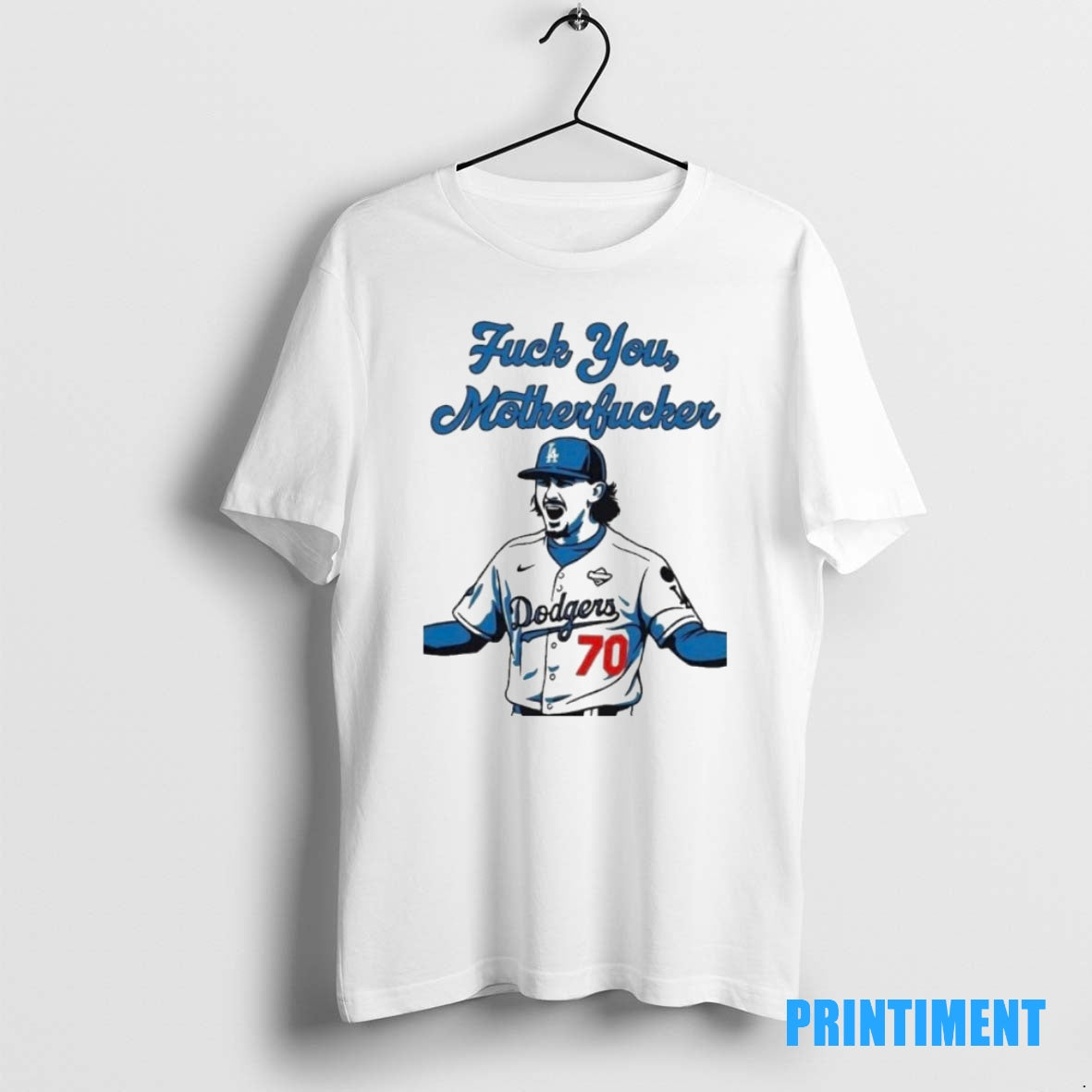 Official La Dodgers Justin Wrobleski Fuck You Motherfucker Tee Sweater