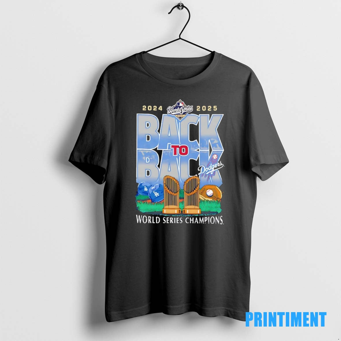 Official La Dodgers World Series Champions Back To Back 2025 Trophy Tee Sweater