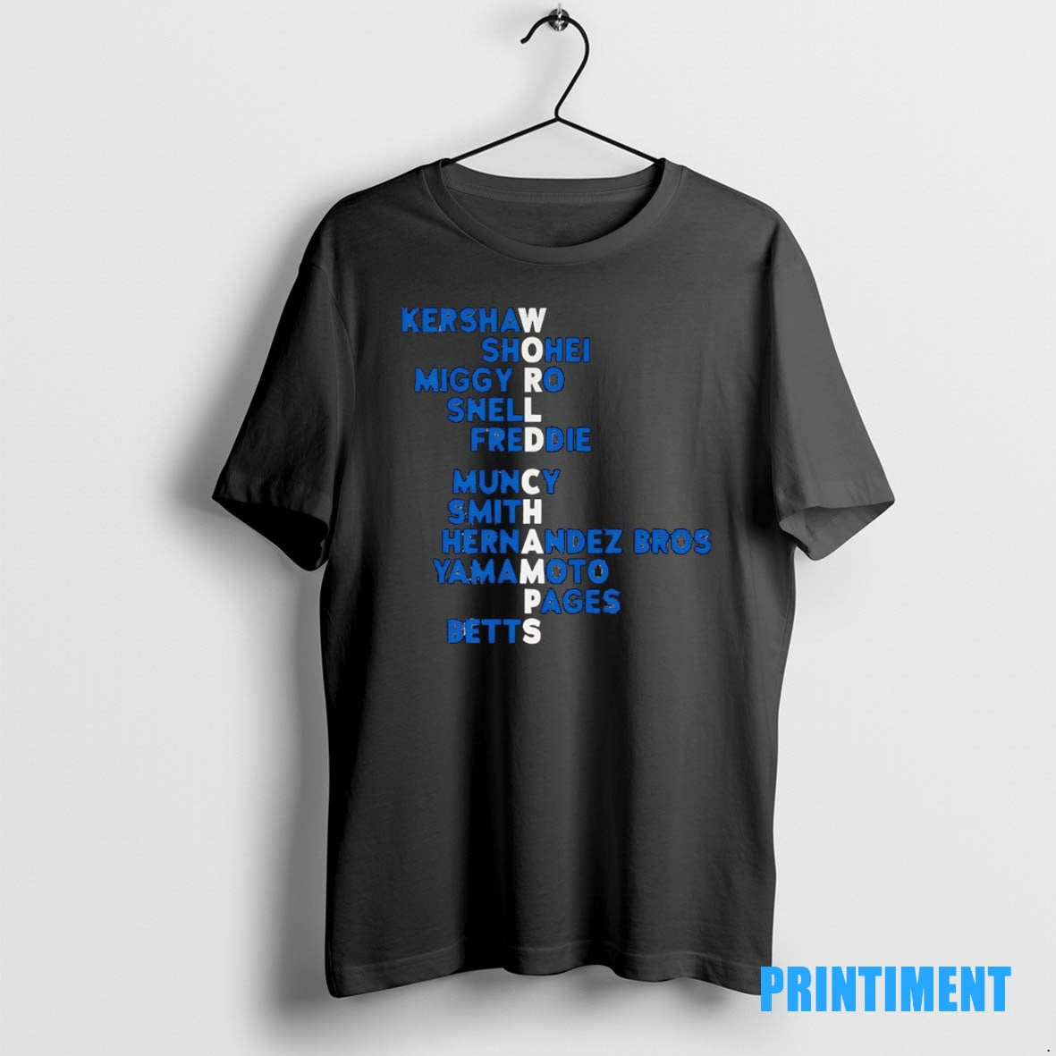 Official La Dodgers Players Names World Champs Acrostic Tee Sweater