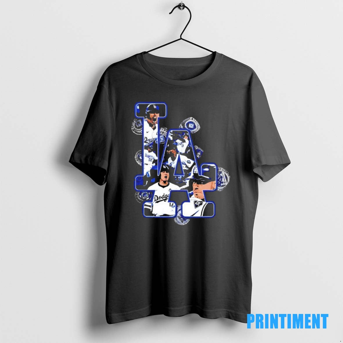Official La Los Angeles Dodgers Player Rings Graphic Tee Sweater