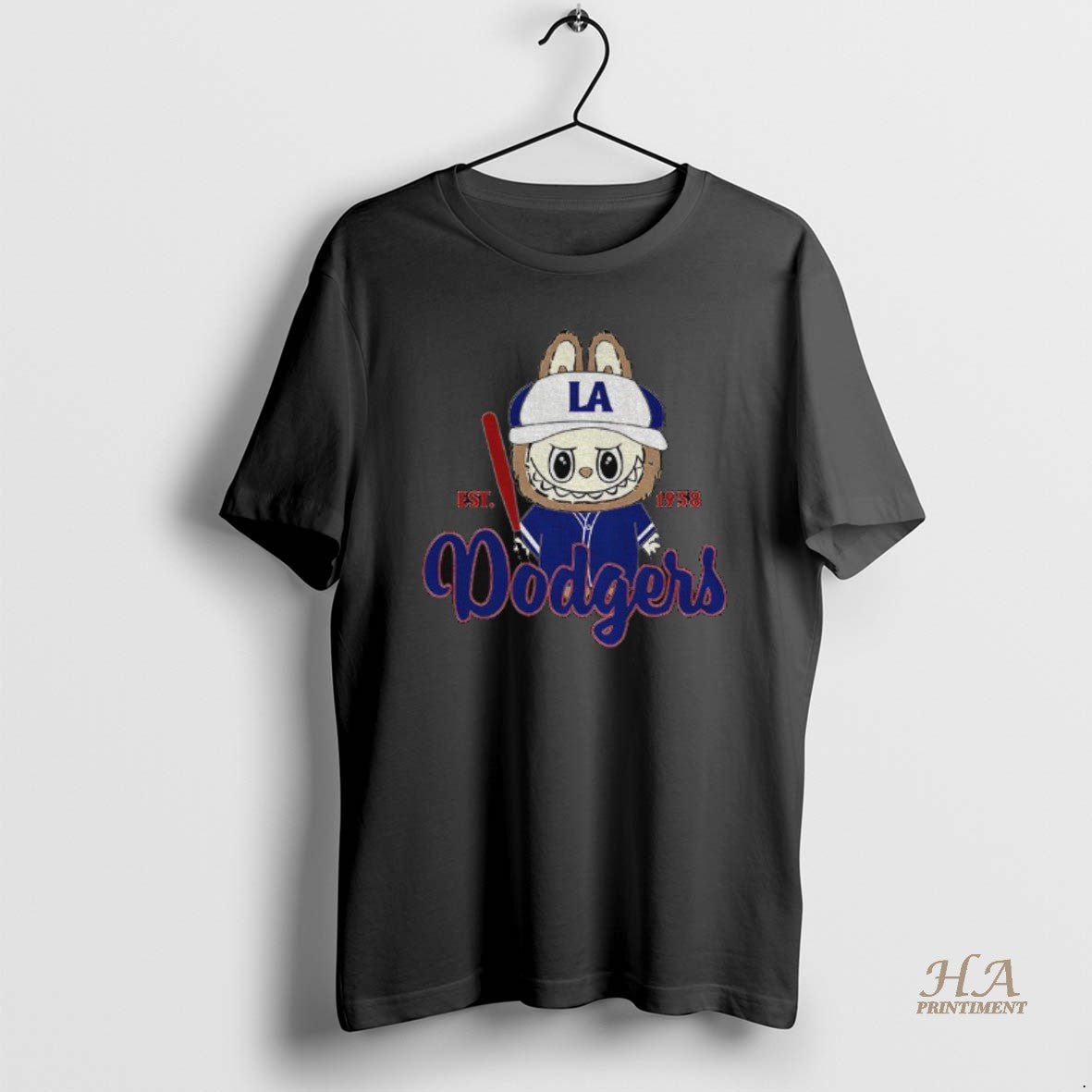 Official Labubu Los Angeles Dodgers Est 1958 Mlb Baseball World Series Game Day
