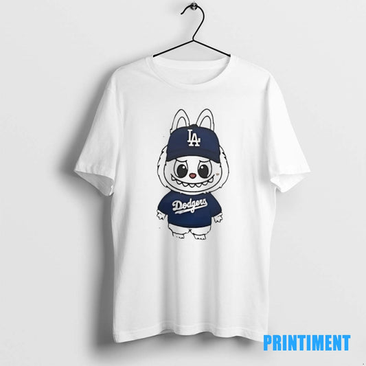 Official Labubu Wearing A Los Angeles Dodgers Tee Sweater