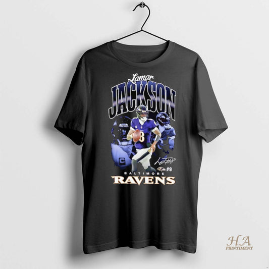 Official Lamar Jackson Picture Collage Signature Baltimore Ravens Shirt