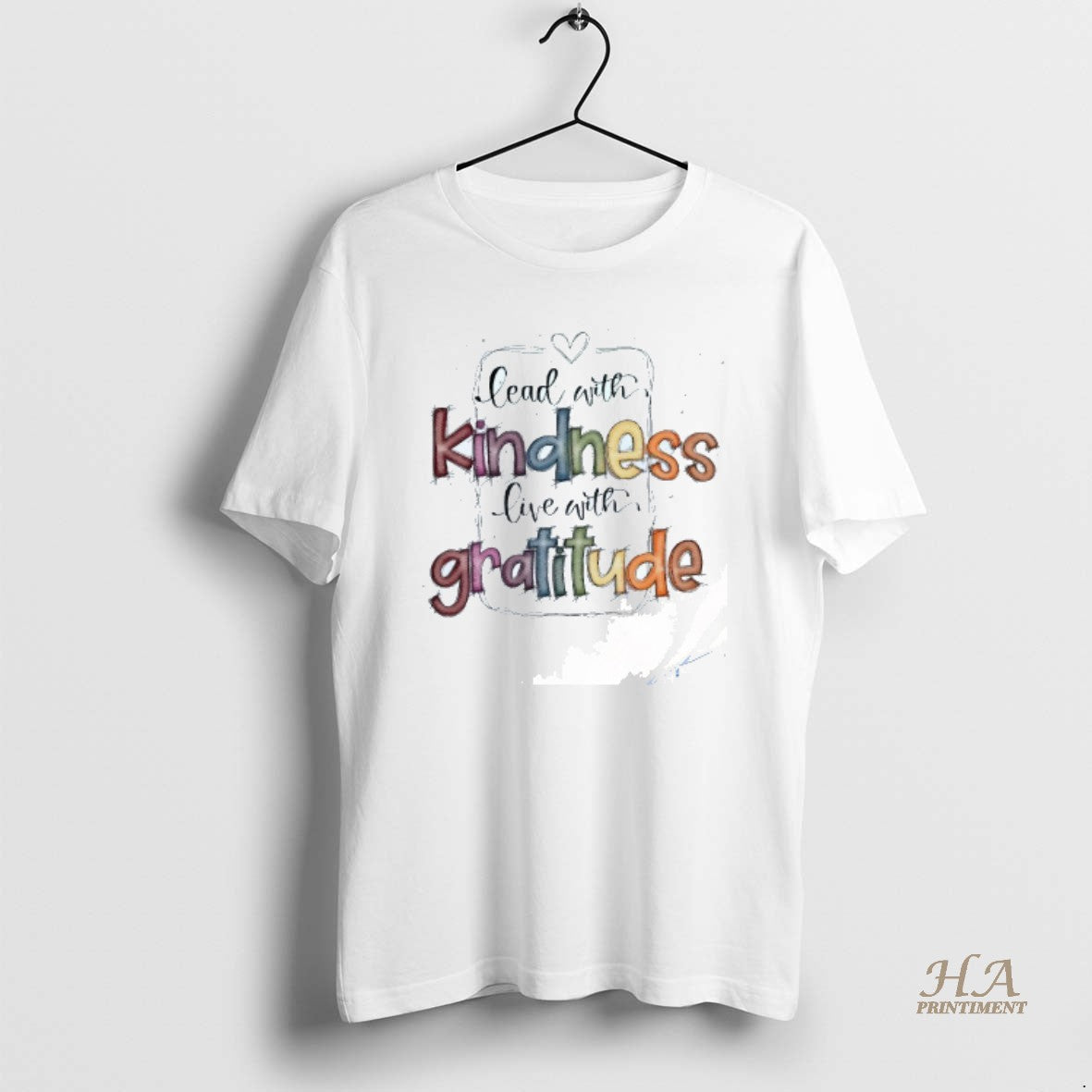 Official Lead With Kindness Live With Gratitude Mens White Tee