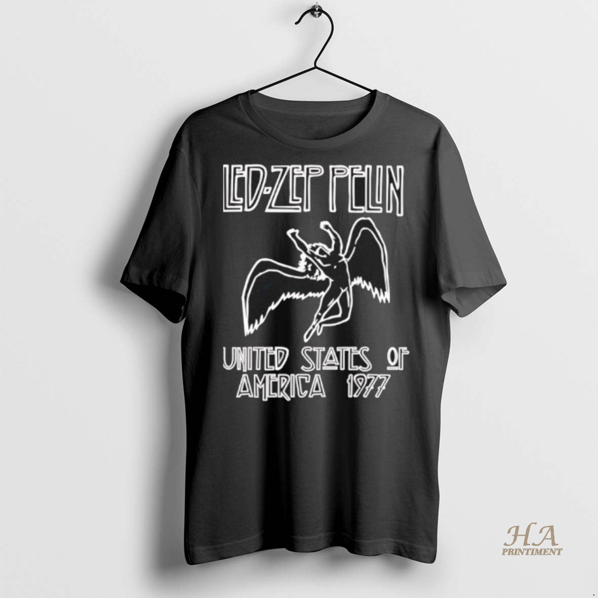 Official Led Zep Peun United State Of America 1977 Angel Shirt