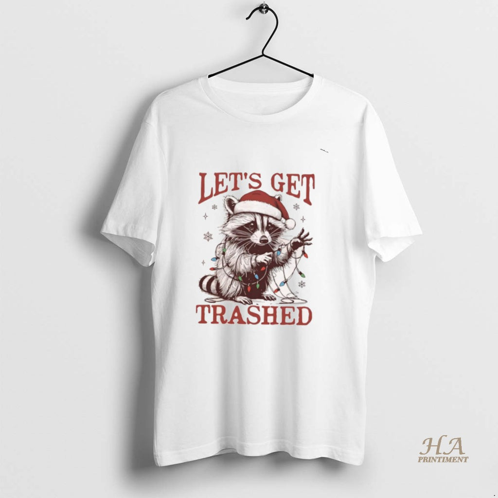 Official Lets Get Trashed Christmas Raccoon