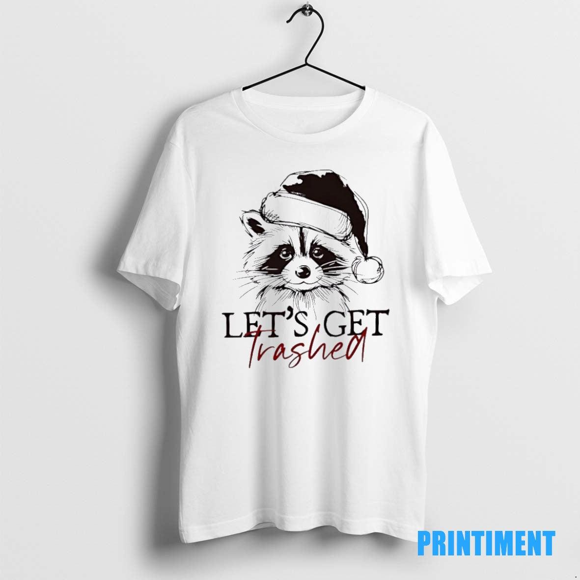 Official Lets Get Trashed Funny Raccoon Christmas Tee Sweater