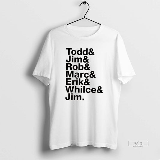 Official List Names Todd Jim Rob Marc Erik Whilce Jim