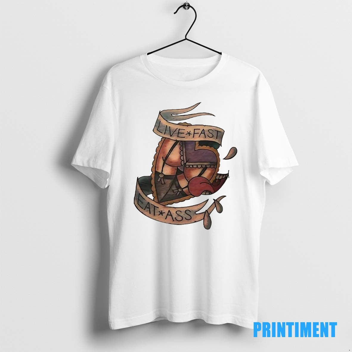 Official Live Fast Eat Ass Heart Tattoo Tee Sweater