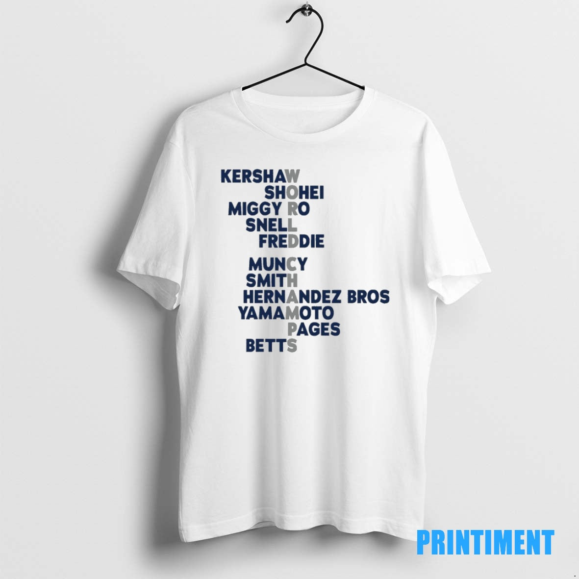 Official Los Angeles Baseball 2025 World Champs Acrostic Players Names Tee Sweater