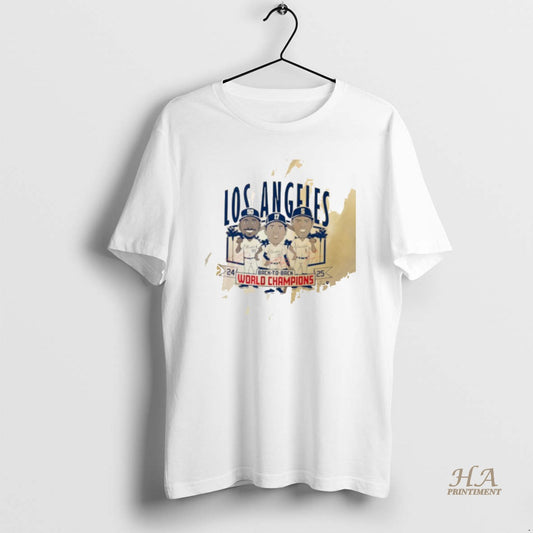Official Los Angeles Baseball Back To Back World Champs Caricatures