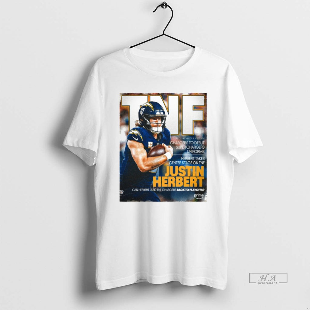 Official Los Angeles Chargers Justin Herbert Tnf Chargers To Debut Superchargers Uniforms