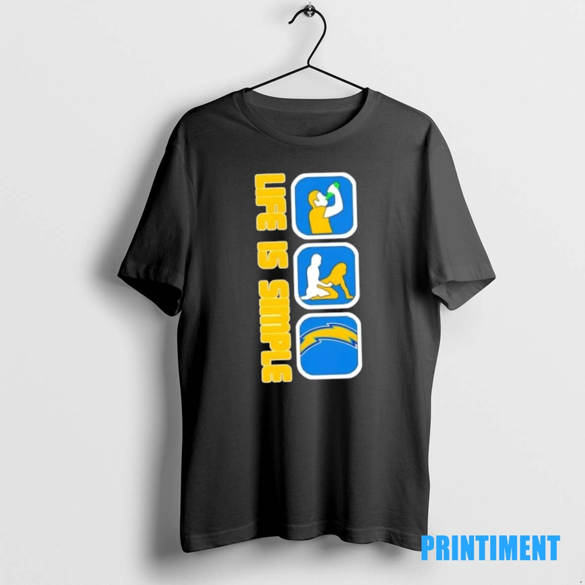 Official Los Angeles Chargers Football Life Is Simple Tee Sweater