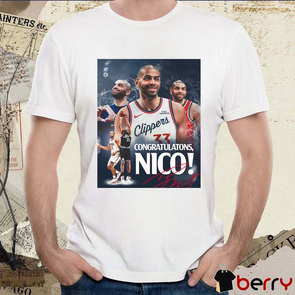 Los Angeles Clippers Congratulations Nico Signature Poster t-shirt
