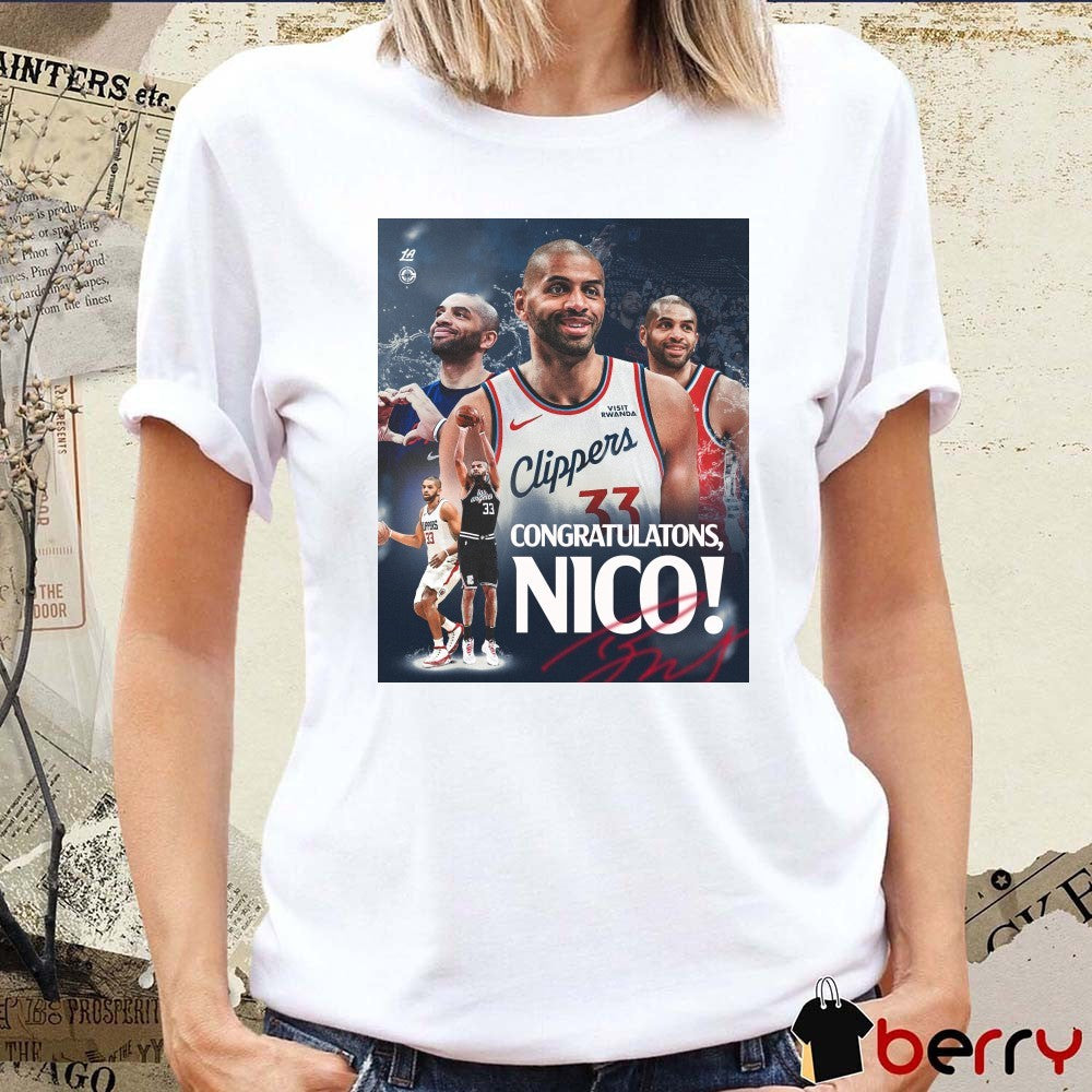 Los Angeles Clippers Congratulations Nico Signature Poster t-shirt