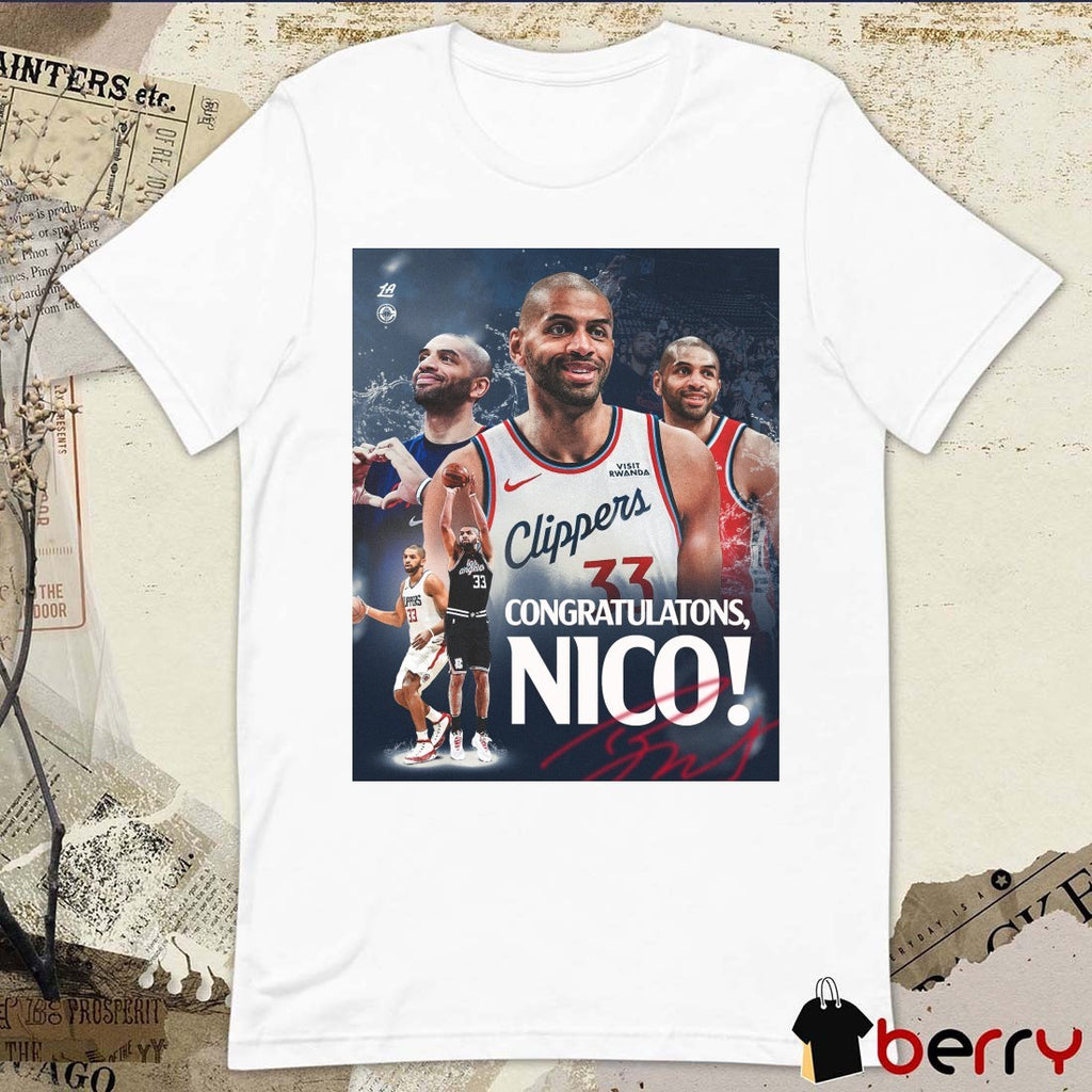 Los Angeles Clippers Congratulations Nico Signature Poster t-shirt