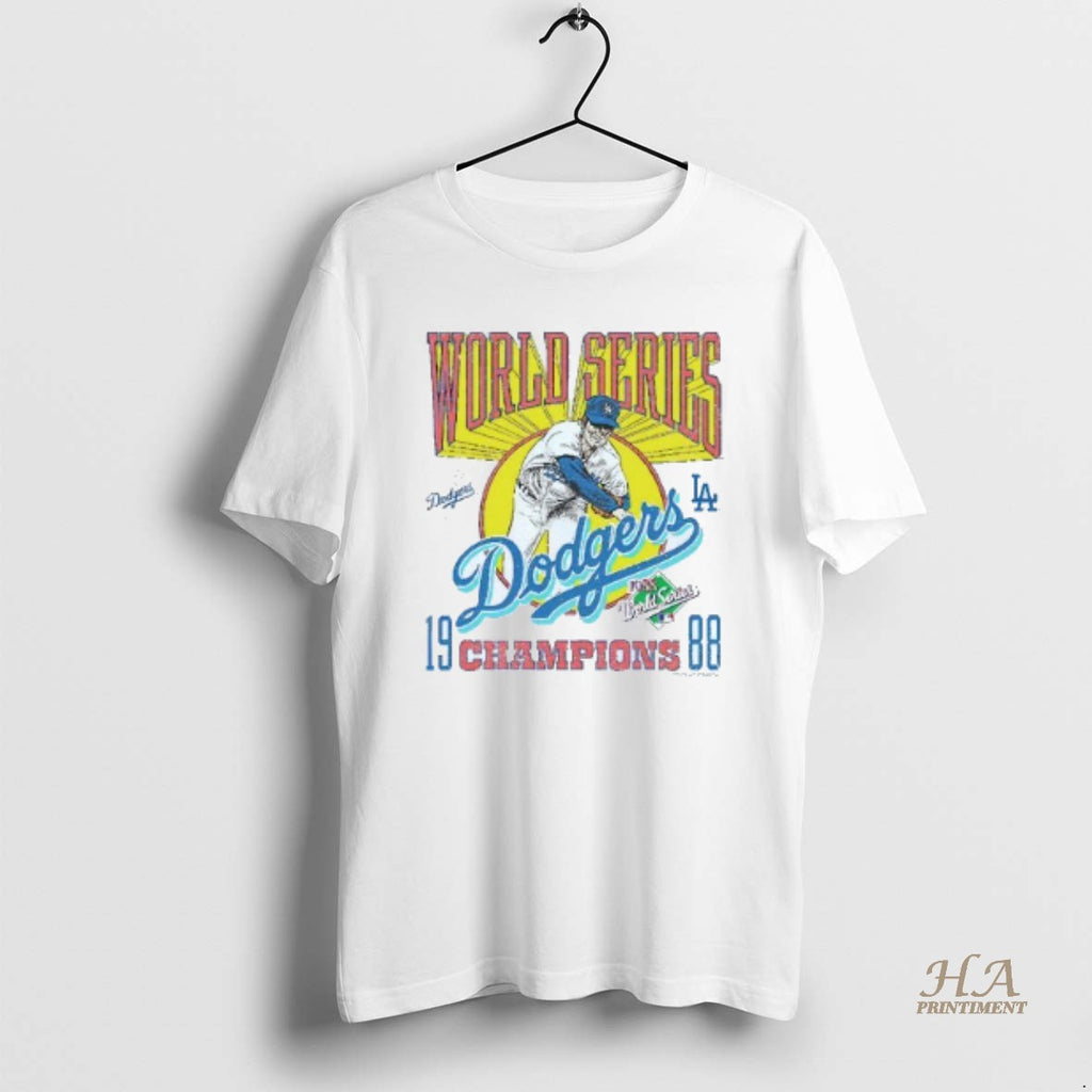 Official Los Angeles Dodgers 1988 World Series Champions Mens White