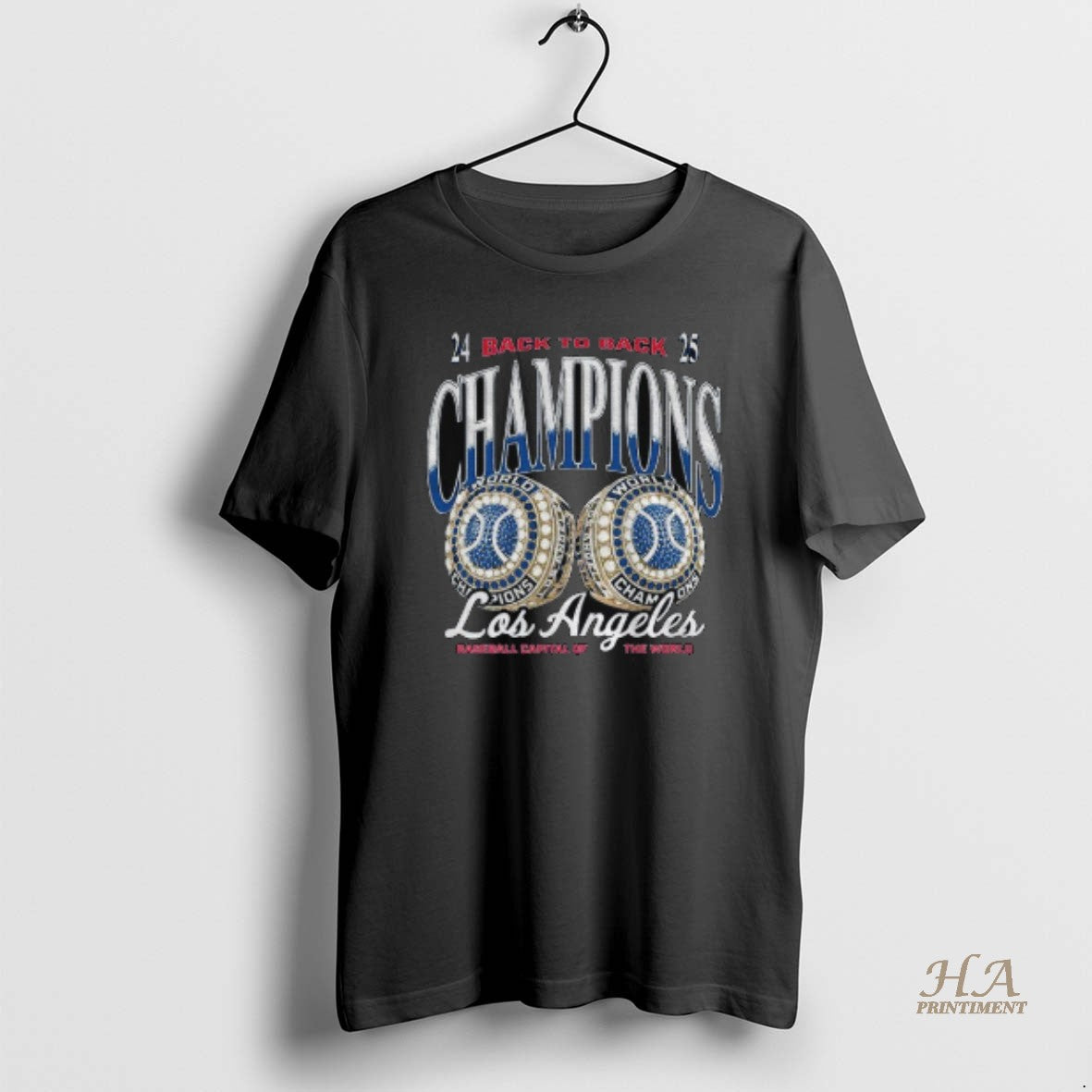 Official Los Angeles Dodgers 2024 2025 Back To Back World Series Champions Ring