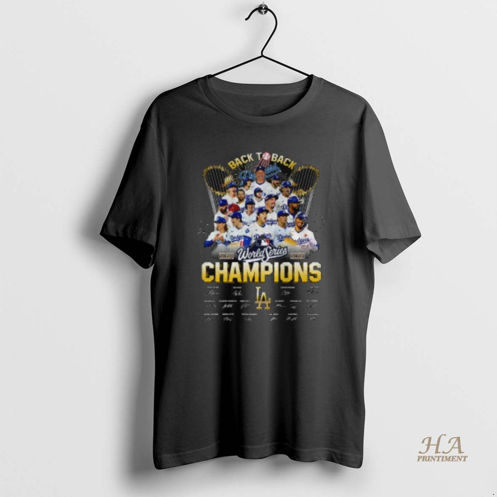 Official Los Angeles Dodgers 2024 2025 Back To Back World Series Champs Signatures