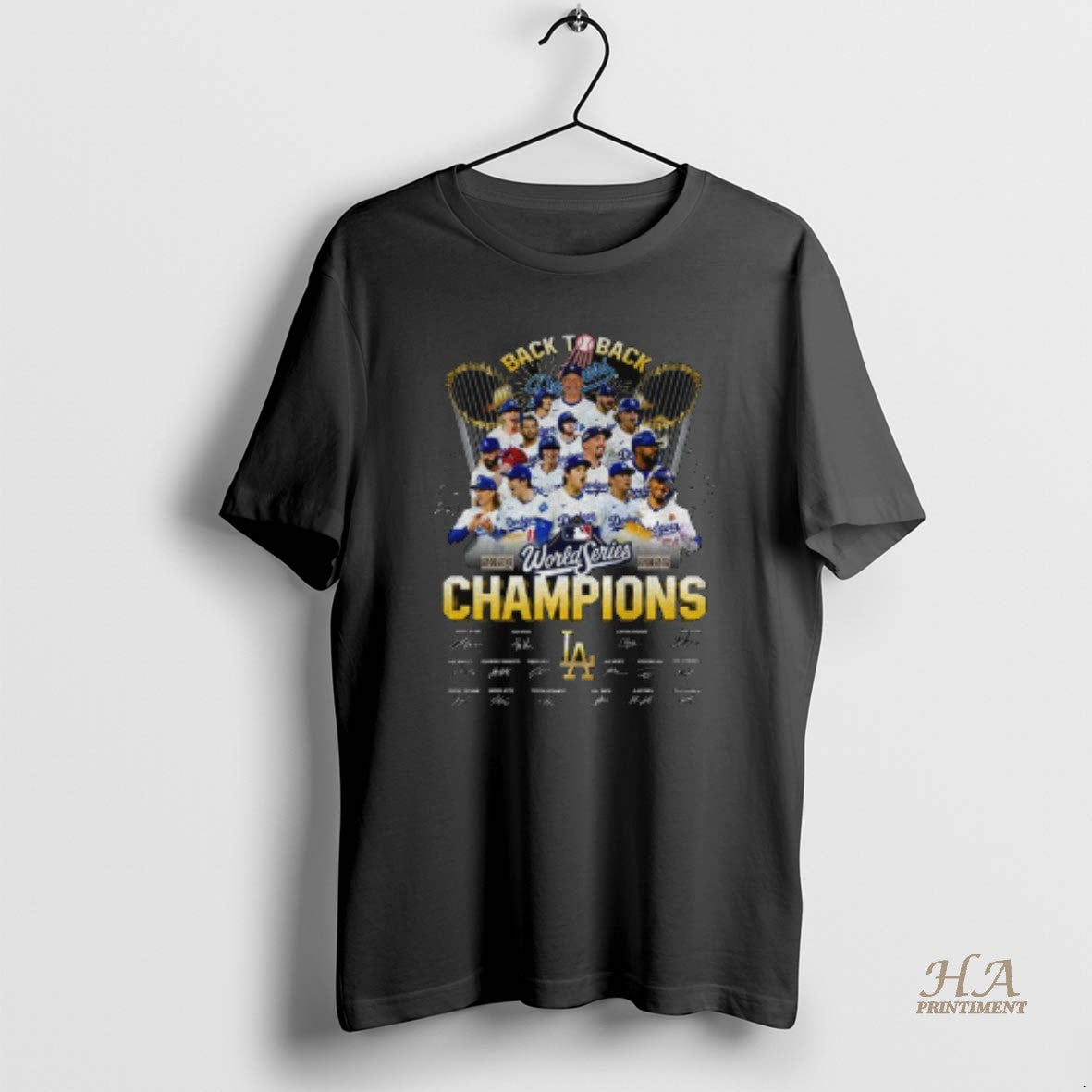 Official Los Angeles Dodgers 2024 2025 Back To Back World Series Champs Signatures
