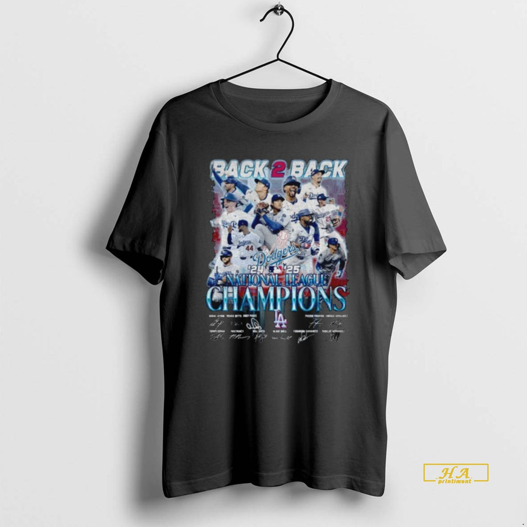 Official Los Angeles Dodgers 2024 25 National League Champions Back 2 Back Signature