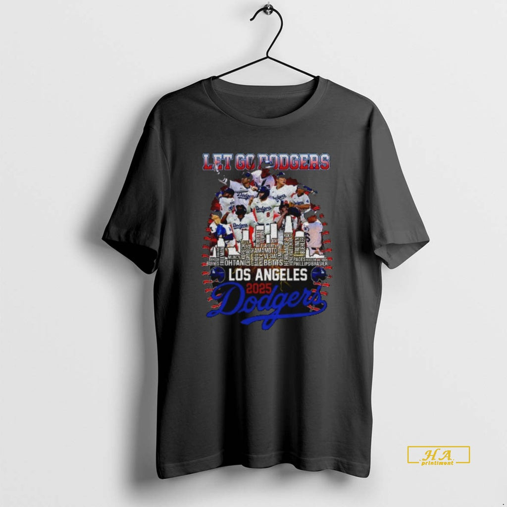 Official Los Angeles Dodgers 2025 National League Champions Lets Go Dodgers Skyline Players Name