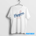 Official Los Angeles Dodgers 2025 World Champions Parody Logo Tee Sweater