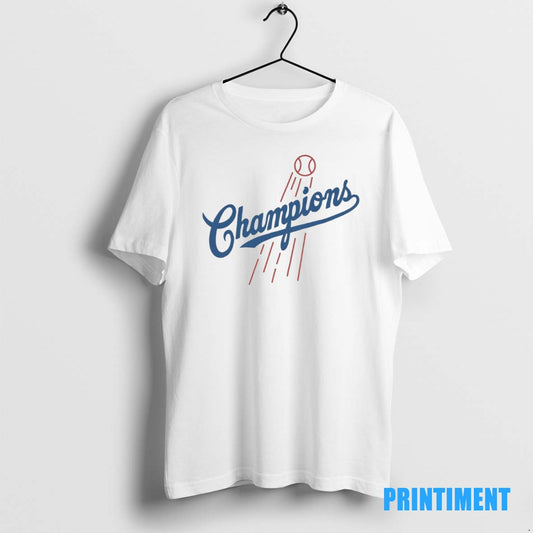 Official Los Angeles Dodgers 2025 World Champions Parody Logo Tee Sweater
