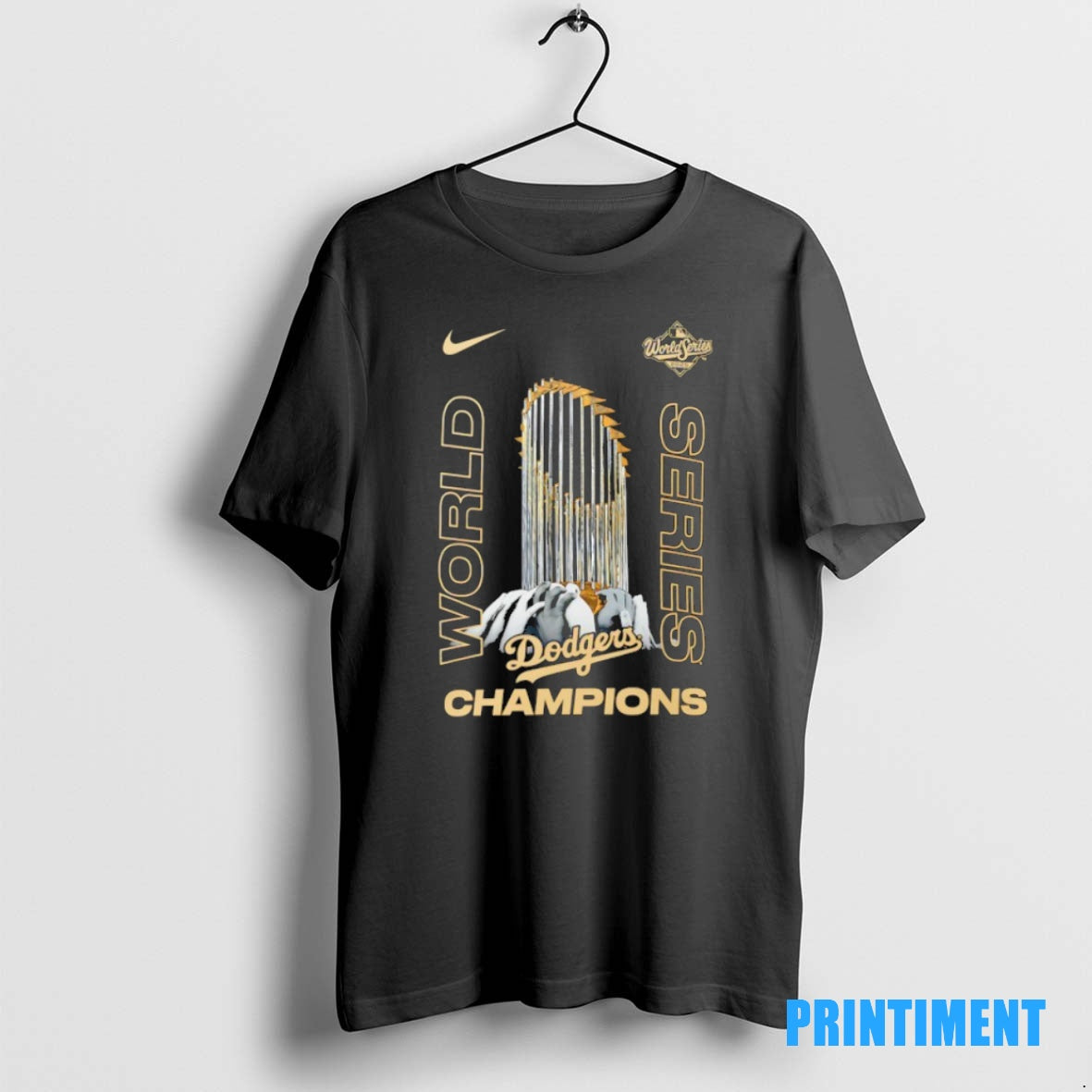 Official Los Angeles Dodgers 2025 World Series Champions Raise The Trophy Tee Sweater