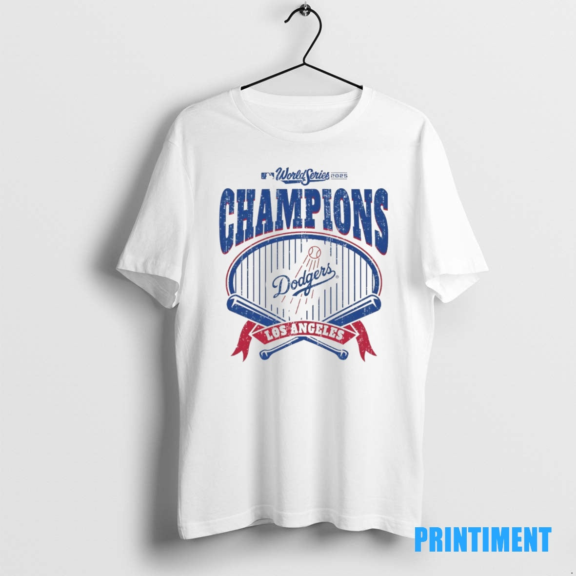 Official Los Angeles Dodgers 2025 World Series Champions Baseball Bats Crossed Tee Sweater
