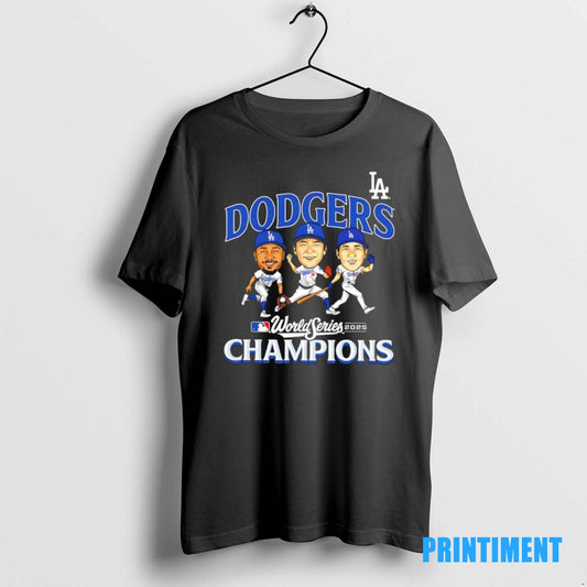 Official Los Angeles Dodgers 2025 World Series Champions Caricatures Tee Sweater