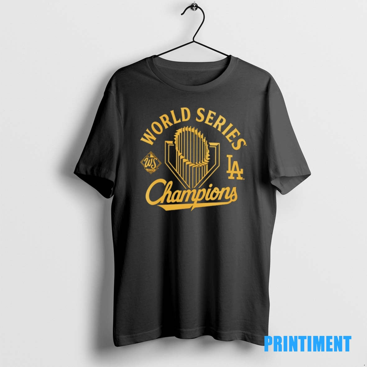 Official Los Angeles Dodgers 2025 World Series Champions Gold Logo Tee Sweater