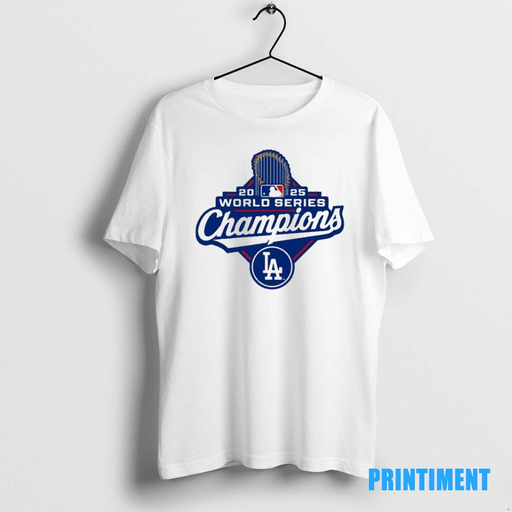 Official Los Angeles Dodgers 2025 World Series Champions Logo Tee Sweater