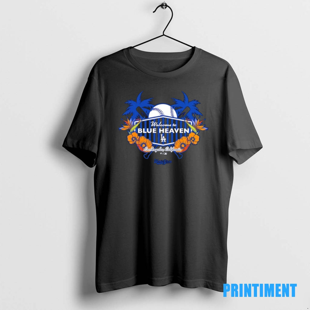 Official Los Angeles Dodgers 2025 World Series Champions Welcome To Blue Heaven Hometown Tee Sweater