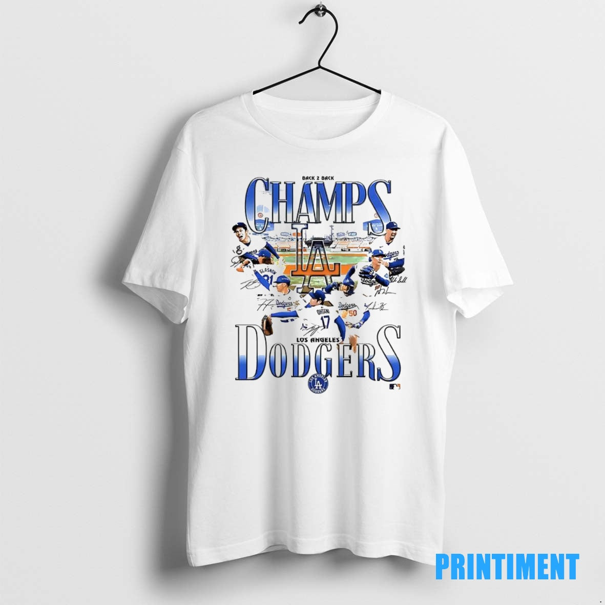 Official Los Angeles Dodgers 9 Back 2 Back Champs Signature Two Sided Mugs And Tee