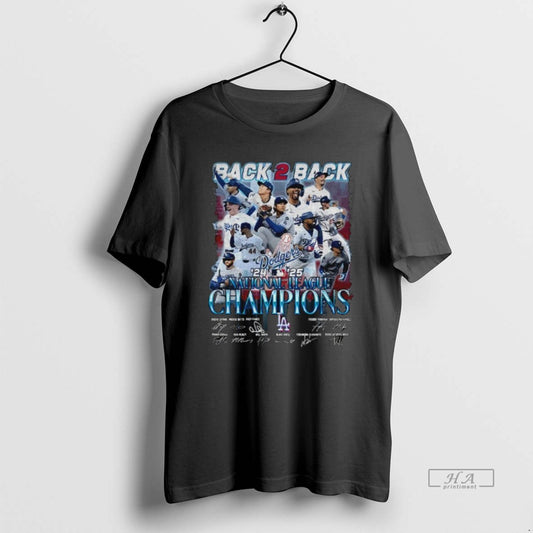 Official Los Angeles Dodgers Back 2 Back 24 25 National League Champions Signatures
