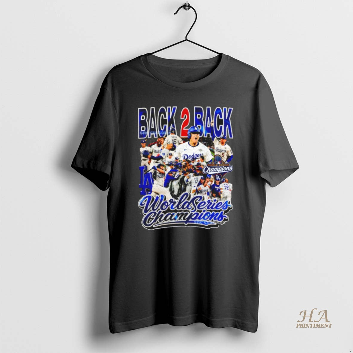 Official Los Angeles Dodgers Back 2 Back World Series Champions Trophy All Team