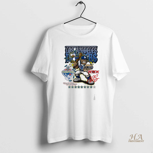 Official Los Angeles Dodgers Back 2k25 Champions None 2 Some Cartoon