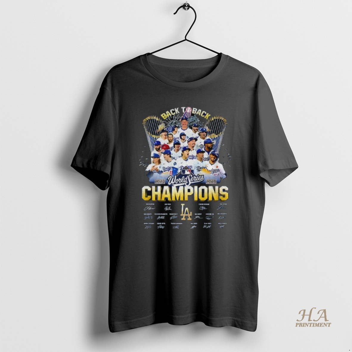 Official Los Angeles Dodgers Back To Back 2024 2025 World Series Champions Signatures