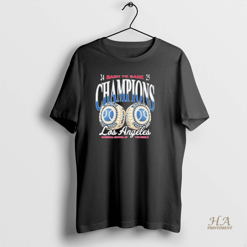 Official Los Angeles Dodgers Back To Back Champions Baseball Capital Of The World 2024 2025