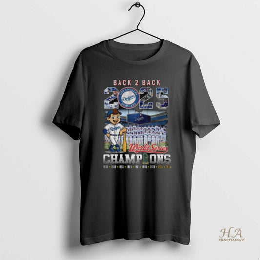 Official Los Angeles Dodgers Back To Back World Series Champions 2025
