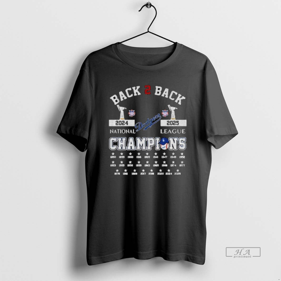 Official Los Angeles Dodgers Baseball Postseason Back To Back 2024 2025 National League Champions