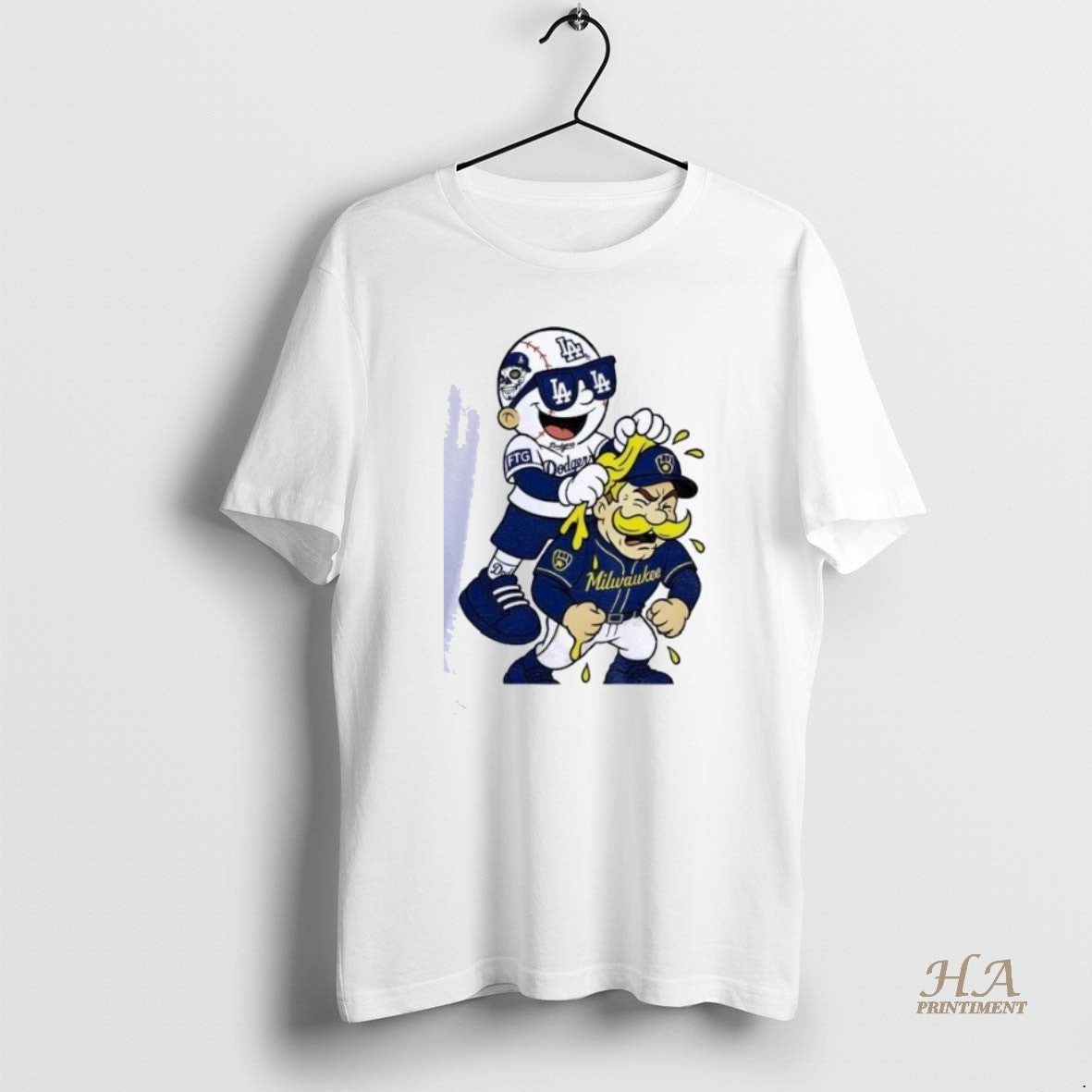 Official Los Angeles Dodgers Bullying Milwaukee Brewers Mlb Baseball Funny Shirts