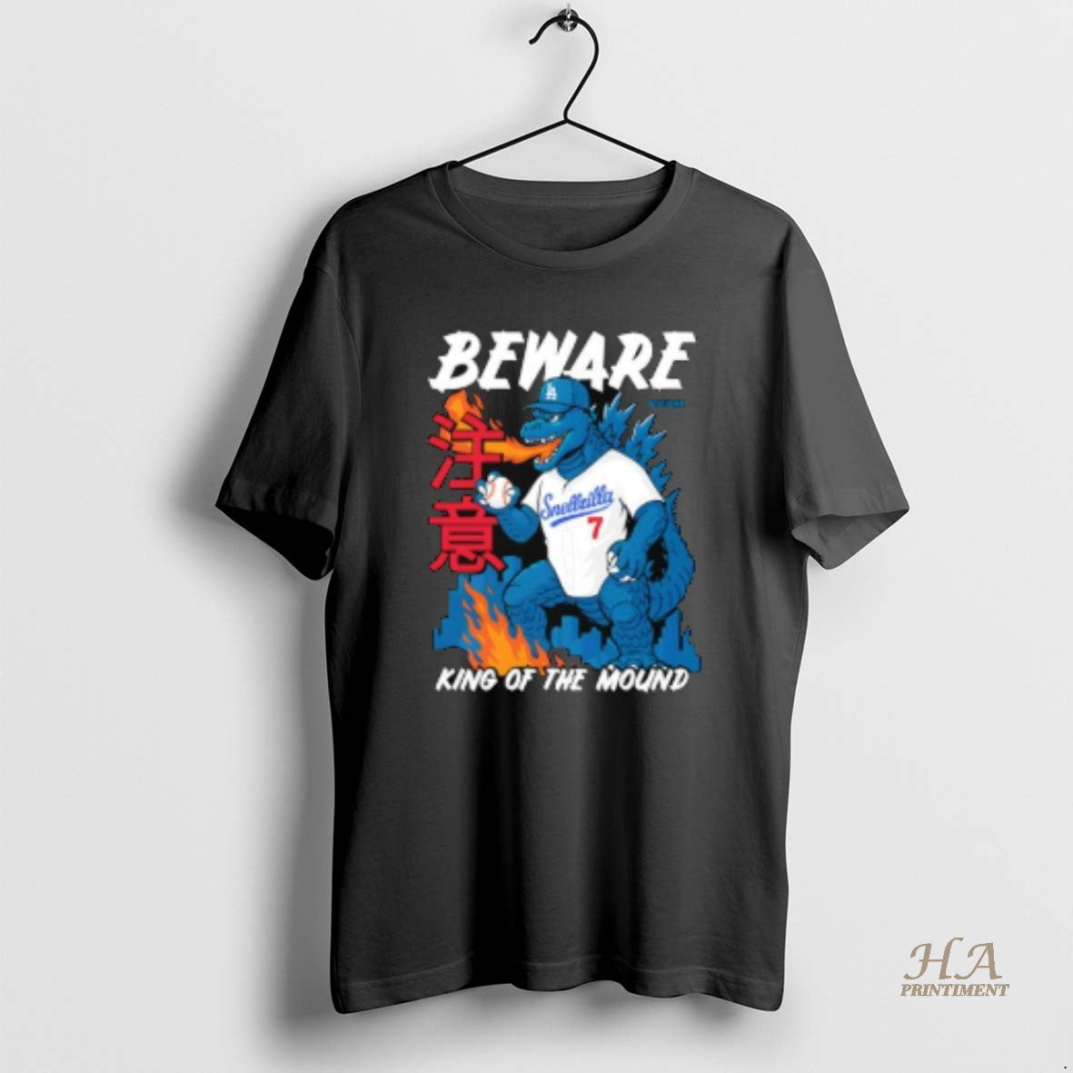 Official Los Angeles Dodgers Hooligan La Snellzilla Beware King Of The Mound
