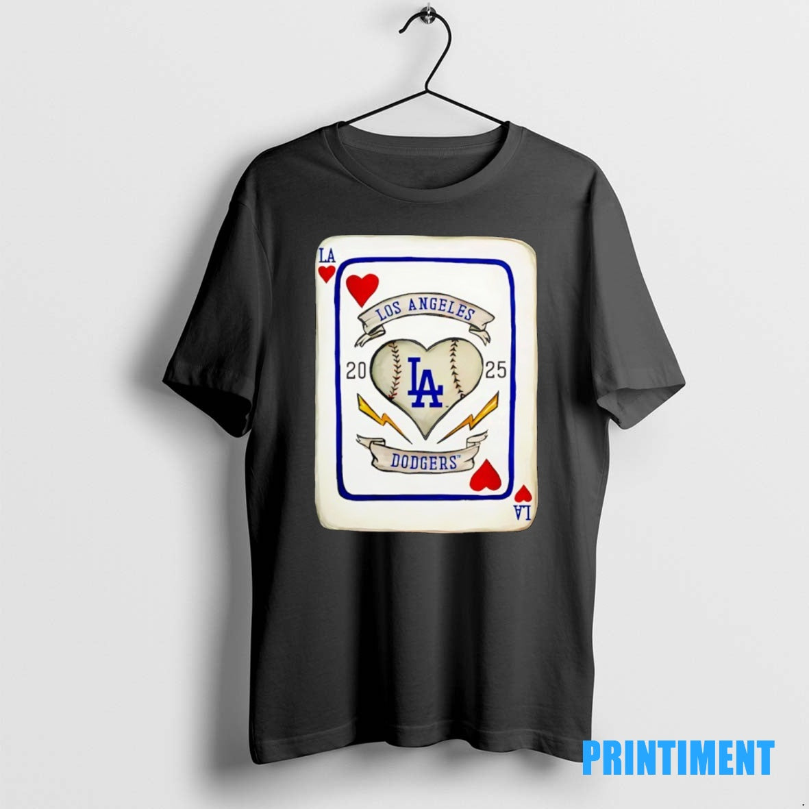 Official Los Angeles Dodgers Mlb 2025 World Series Champions Playing Card Tee Sweater