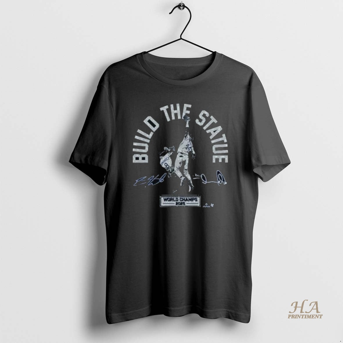 Official Los Angeles Dodgers Mlb Andy Pages And Kike Hernandez Build The Statue Shirts