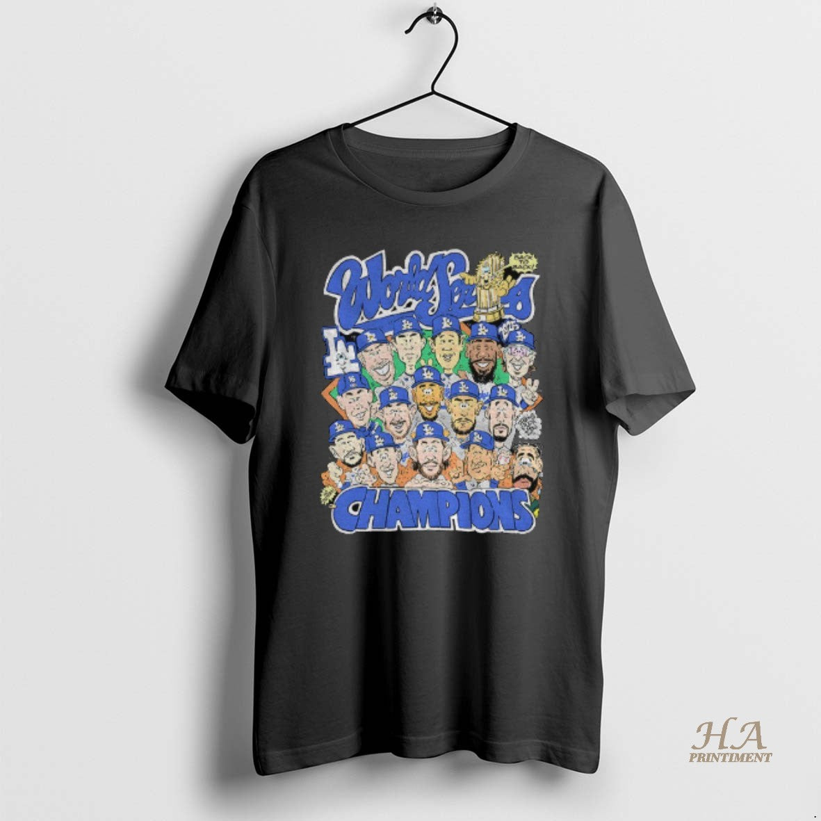 Official Los Angeles Dodgers Mlb Baseball Players Caricature World Series Champions 2025